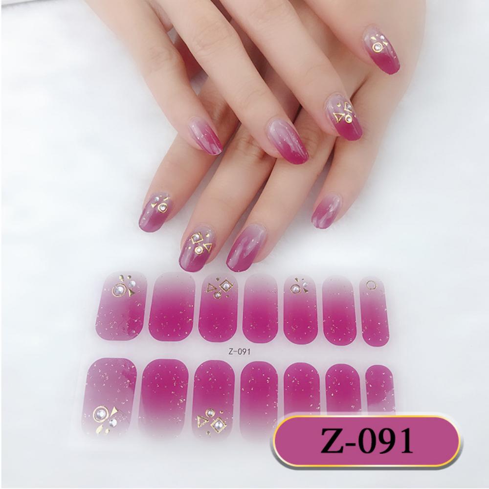 Z трехмерная водонепроницаемая запекаемая гель-лаковая пленка полная наклейка простой европейский и американский стиль продвинутая пленка для ногтей бумага наклейка для ногтей