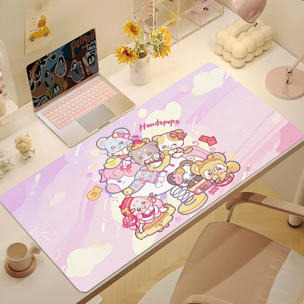Cartoon Hhandspupu Mouse Pad Large Nonslip Lockedge Desktop Computer Desk Mat Keyboard Writing Mousepad Office Gamer Student