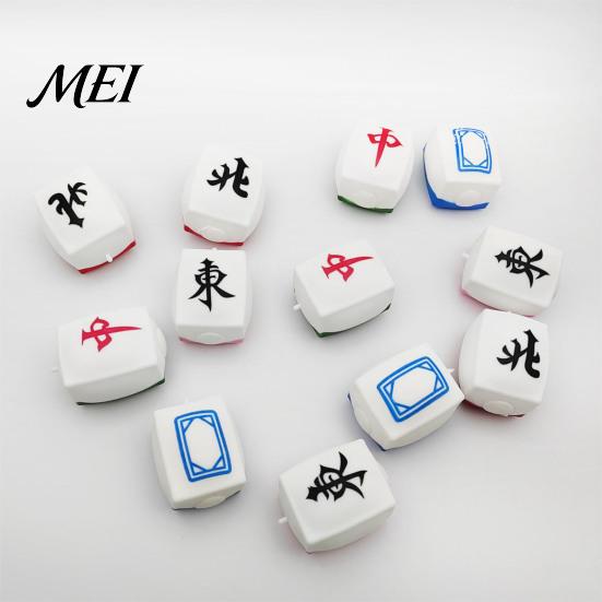 Boredom Busters Mahjong Toy Chinese Stress Relief Toy, Tile Squeeze Fidget Anxiety Soft Stretchy Sensory for Home Office Classroom Handheld Tools
