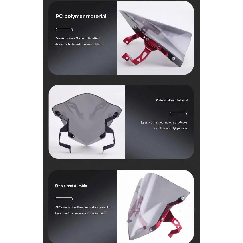 For HONDA CB190R 2016-2023 Motorcycle Modification windshield Deflectors Shield Parabrisas Increase Height Deflector Accessories