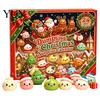 Holiday Desk Decorations 2026 Christmas Squeeze Toy Advent Calendar, 24-Day Dumpling Bun Fidget Decorative Figures Countdown Box, Soft TPR Stress