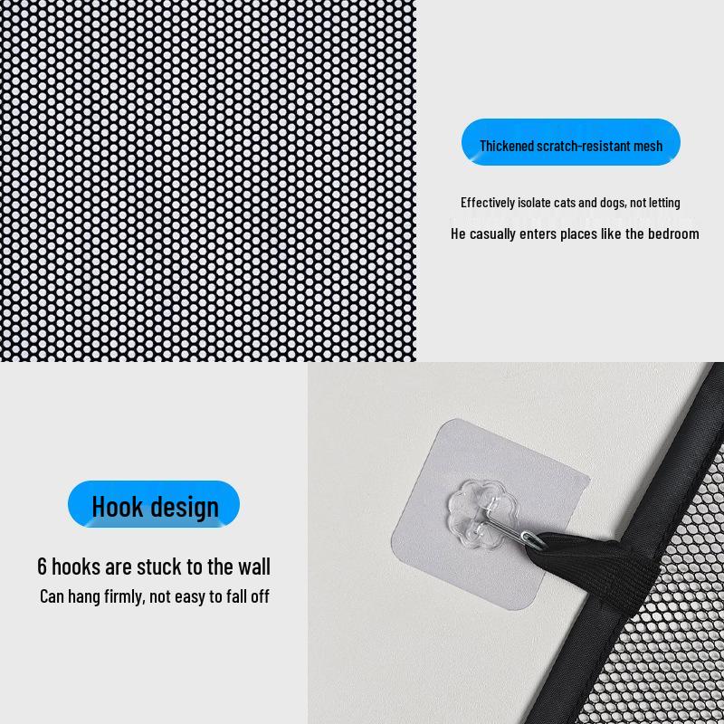 Складной трансграничный барьер для питомцев: Портативный забор для кошек с защитой от подкопа и изоляционная сетка