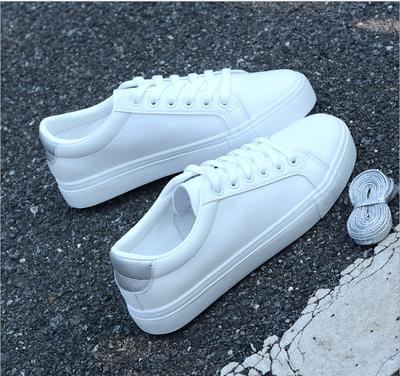 Модная обувь женская вулканизированная обувь весенняя новая повседневная классическая однотонная обувь из искусственной кожи женская повседневная белая обувь кроссовки