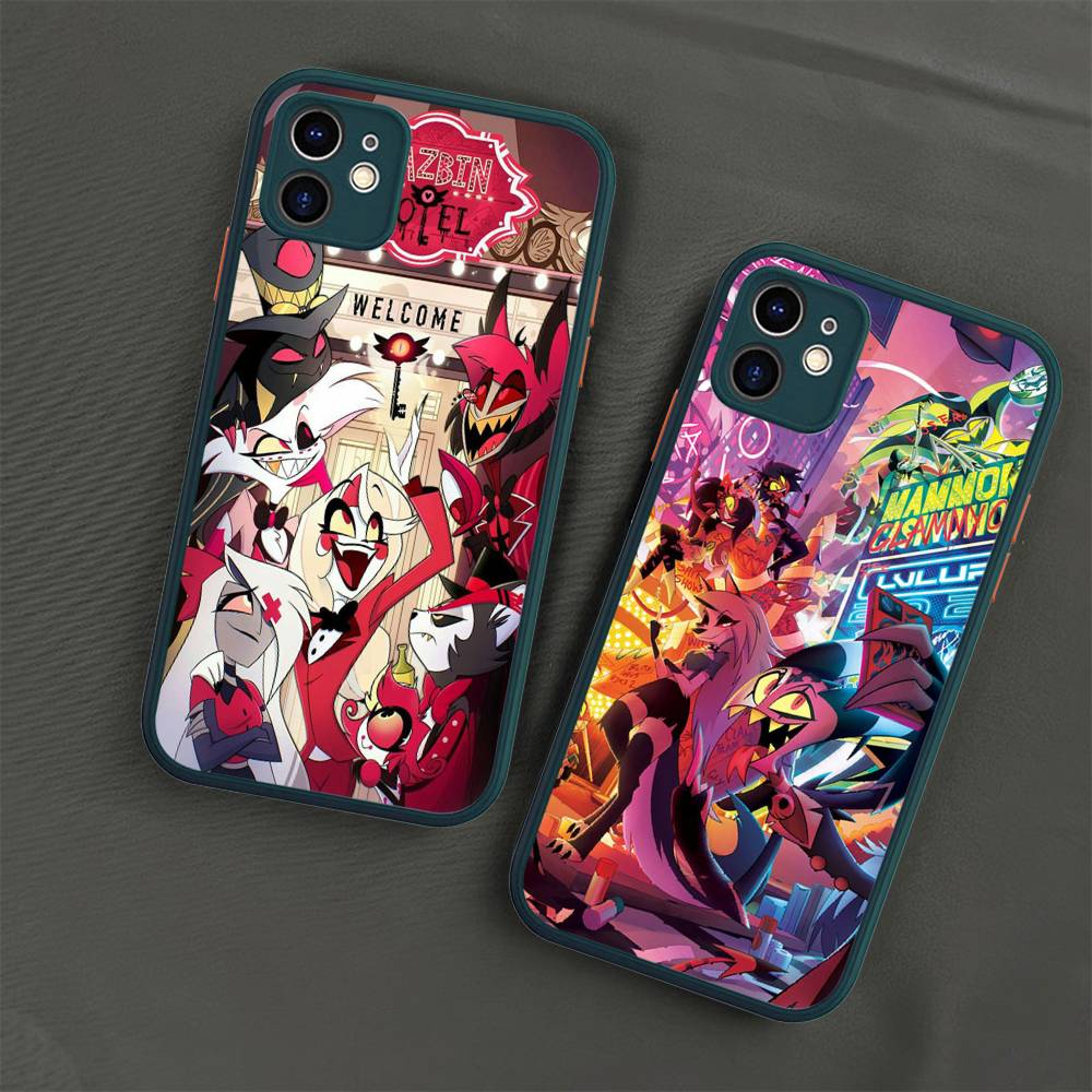 Чехол для телефона Hazbin Anime Hotel для iPhone 16 15 14 Plus 15 13 12 11 Pro Max X XS MAX Матовый чехол