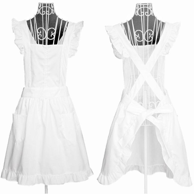 Woman Apron Cooking Aprons Maid Apron Ruffle Apron Kitchen Aprons Waitress Apron Work Apron for Cooking Baking Serving