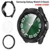 Case+Tempered Glass +Bezel Ring For Samsung Watch 6 Classic 43mm 47mm TPU Protective Bumper 3 In 1 Watch 6 Classic Accessories
