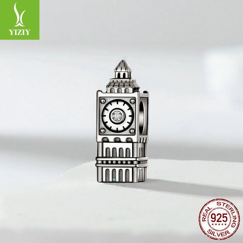Building Jewelry Diy Pendant String Decoration, Big Ben S925 Sterling Silver Bracelet Beaded.