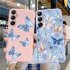 Мягкий силиконовый чехол с рисунком бабочки для Samsung A55 A35 Xiaomi Redmi Note 13 Pro 13C iPhone Huawei Honor Realme Camera Защитный противоударный чехол