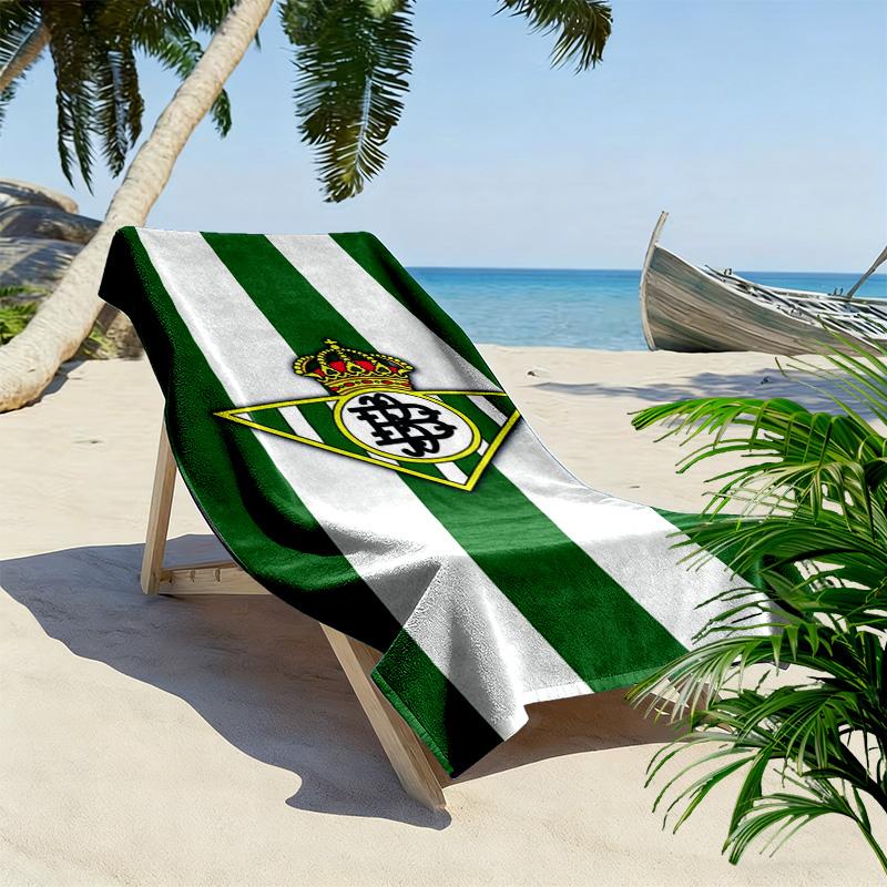 Пляжное полотенце с принтом Real Betis, Большое мягкое быстросохнущее полотенце для пляжа, кемпинга, плавания