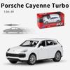Welly 1:36-масштабная модель автомобиля из сплава Porsche Cayenne Turbo, литая под давлением металлическая игрушечная модель автомобиля, модель автомобиля с высокой имитацией, детские подарки
