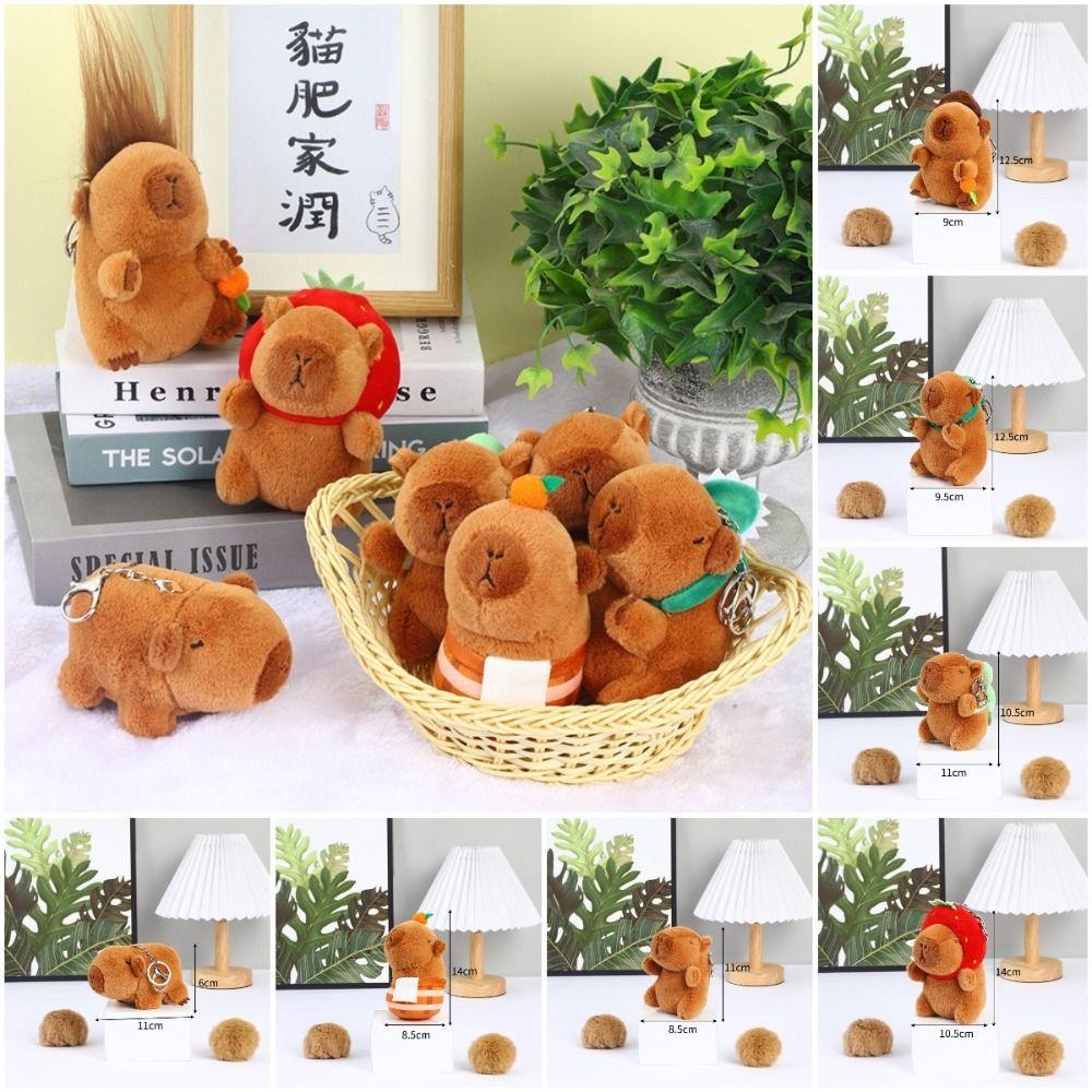 Capybara Anime Capibara Pendant PP Cotton Capybara Plush Keyring  Christmas Present