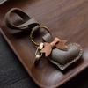 Original Hand-sewn Alran Sheepskin Peach Heart Bag Pendant, Car Key Pendant Female, Gift Keychain