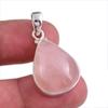Натуральный Розовый Кварц Драгоценный Камень Ручной Работы 925 Стерлинговое Серебро Подарок Подвеска 1.50" h9s16