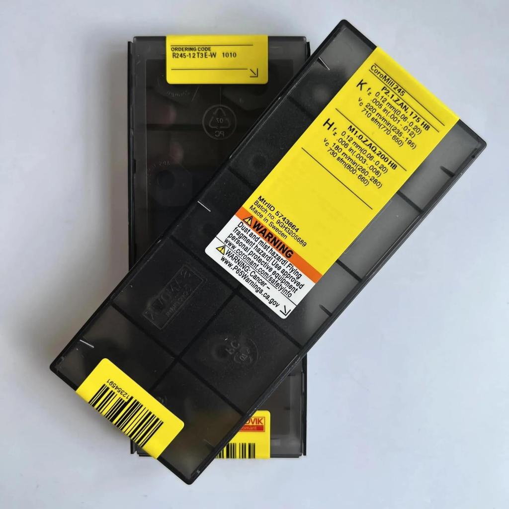 Original Sandvik / R245-12T3E-W 1010 / CNC Lathe Carbide Blade 10 PCS