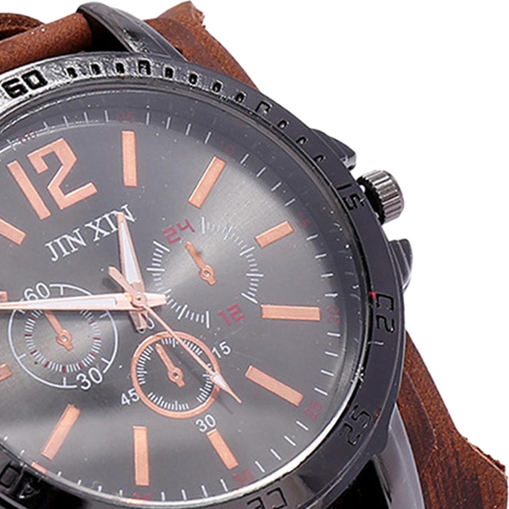 Мужские наручные часы-манжета, модный кожаный браслет, мужские наручные часы для парня на день рождения