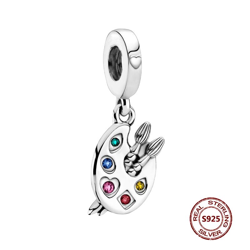 Подвески-хамелеоны, подходят модные оригинальные браслеты, серебро 925 пробы, циркон, осьминог, черепаха, бусина, бабочка, светлячок, подвеска, DIY изготовление ювелирных изделий