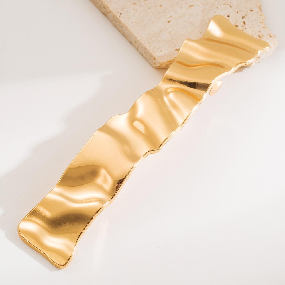 Korea Simple Metal Hairpins for Women Hollow Star Heart Shape Hair Clips Gold Color Hairgrip Hair Accessories