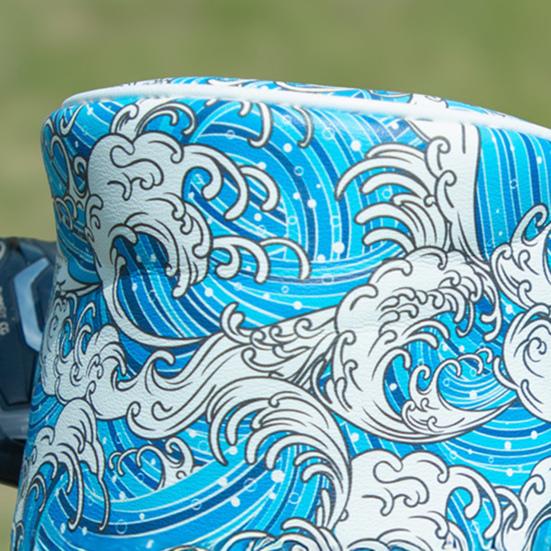 Hawaiian Style Golf Club Cover Sea Wave Tropical Pattern Barrel Driver Headcover