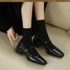 Fashion Spring and Autumn Style Fashionable Simple Square Toe Low Heel Solid Color Pumps for Party Dress Shoes for Women Mary Jane Shoes
