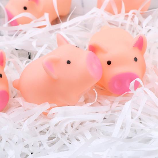 6Pcs Squeeze Toy, Pink Pig Shape Soft Sensory Toy, Medium Size Relaxation Squeeze Ball for Adult Hand Repeated Squeezing Stretching Relaxation Toy