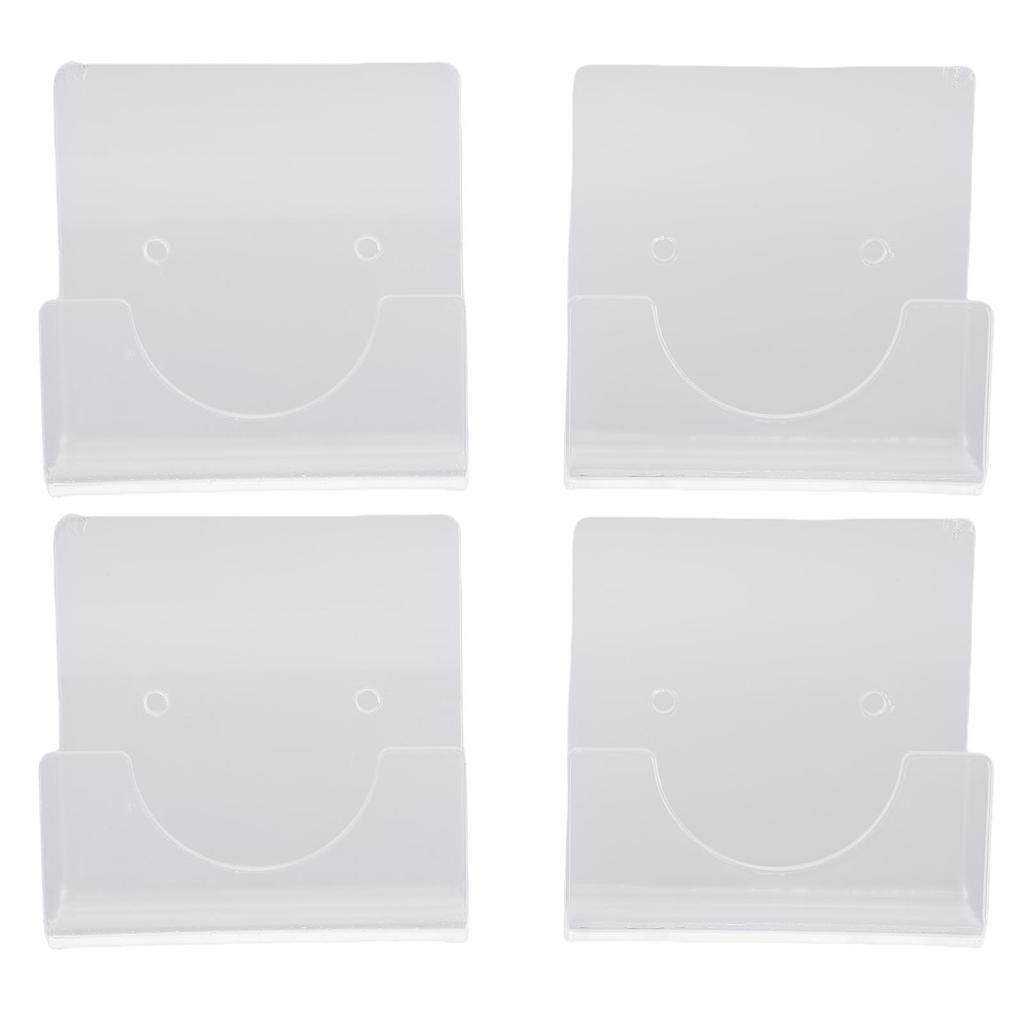 4pcs Clear Acrylic Shower Rod Holder Transparent Curtain Rod Retainer Adhesive Bathroom Tension Rod Support Holders