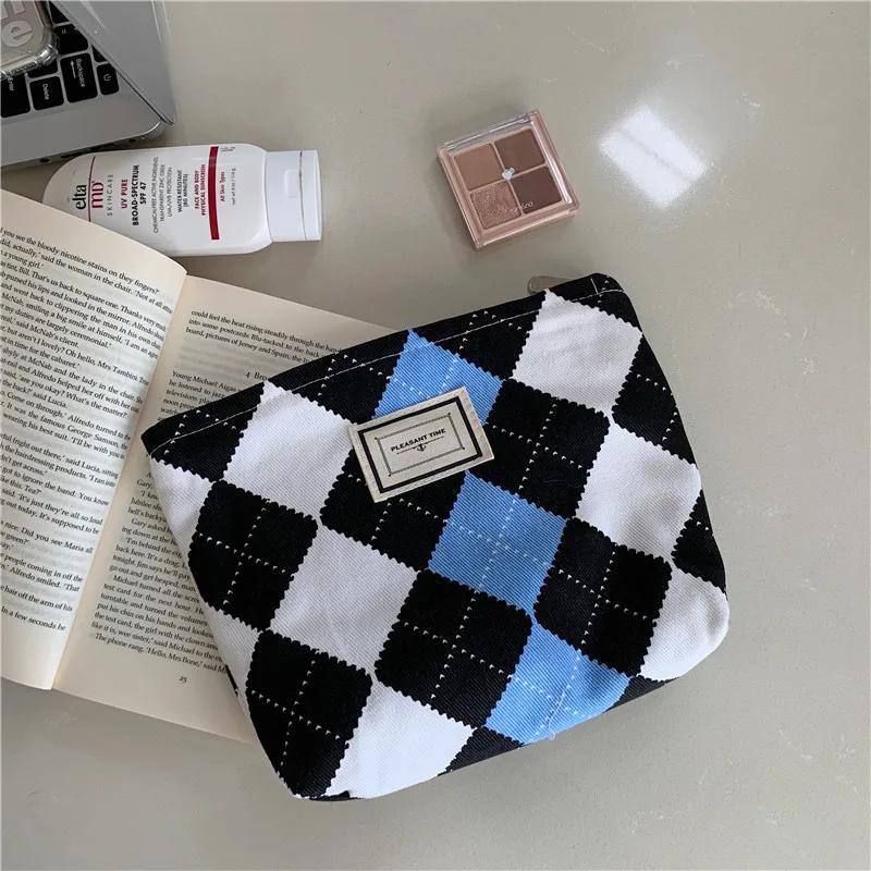 Pink Leopard Print Women's Cosmetic Bag Retro Flower Ladies Small Clutch Purse Travel Handbags Schoolgirl's Pencil Storage Bags