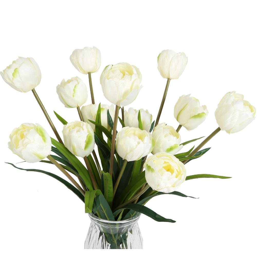 5 пучков настоящих тюльпанов Букет цветов 15 головок искусственных тюльпанов для свадебных композиций Центральные украшения для дома