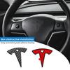 Car Sticker 2025 New Tesla ABS Car Steering Wheel Center Badge Sticker Interior Auto Decoration Decal For Tesla Model 3 Model S