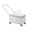 Aj Living Carry Shopping with Container with Prevents Splashing Large Foldable Storage 4 Wheels Wheels Cart, Cart, Picnic, Foldable, Casters,