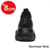 Кроссовки мужские Elevator Height Shoes для мужчин, увеличивающие рост, белые, черные, 6-8 см, большие размеры для женщин 36-44