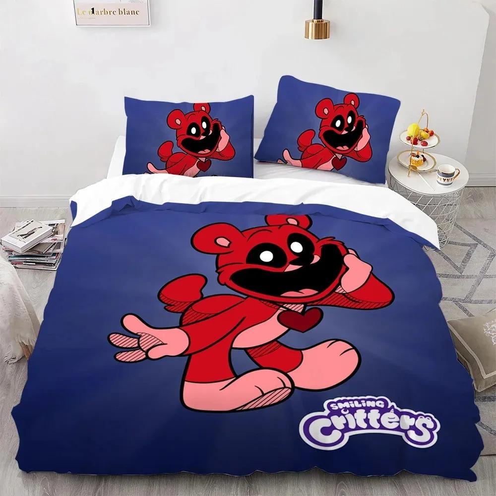 S-smiling Critters Cartoon Bedding Sets Exquisite Bed Supplies Set Duvet Cover Comforter Set Bedding Set Luxury Birthday Gift
