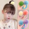 Winter Kawaii Hairball Children Girls Elastic Hair Rubber Bands Accessories Tie Hair Ring Rope Headdress Headwear Ornament