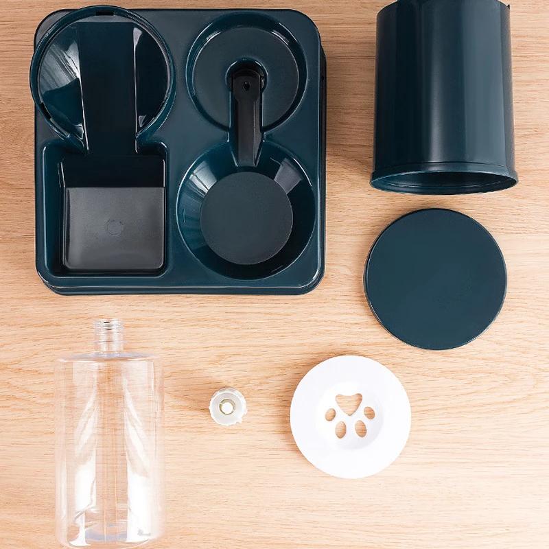 Автоматическая кормушка для домашних животных, диспенсер для воды, набор для сухого и влажного разделения, контейнер для корма для собак, фонтанчик с водой, нескользящие кормушки для кошек, товары для домашних животных