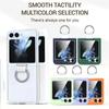 Однотонный складной чехол с кольцом-застежкой для пальца для Samsung Z Flip 6 5 Zflip 5 Z Flip4 Z flip 3 5G Ударопрочная матовая прозрачная крышка