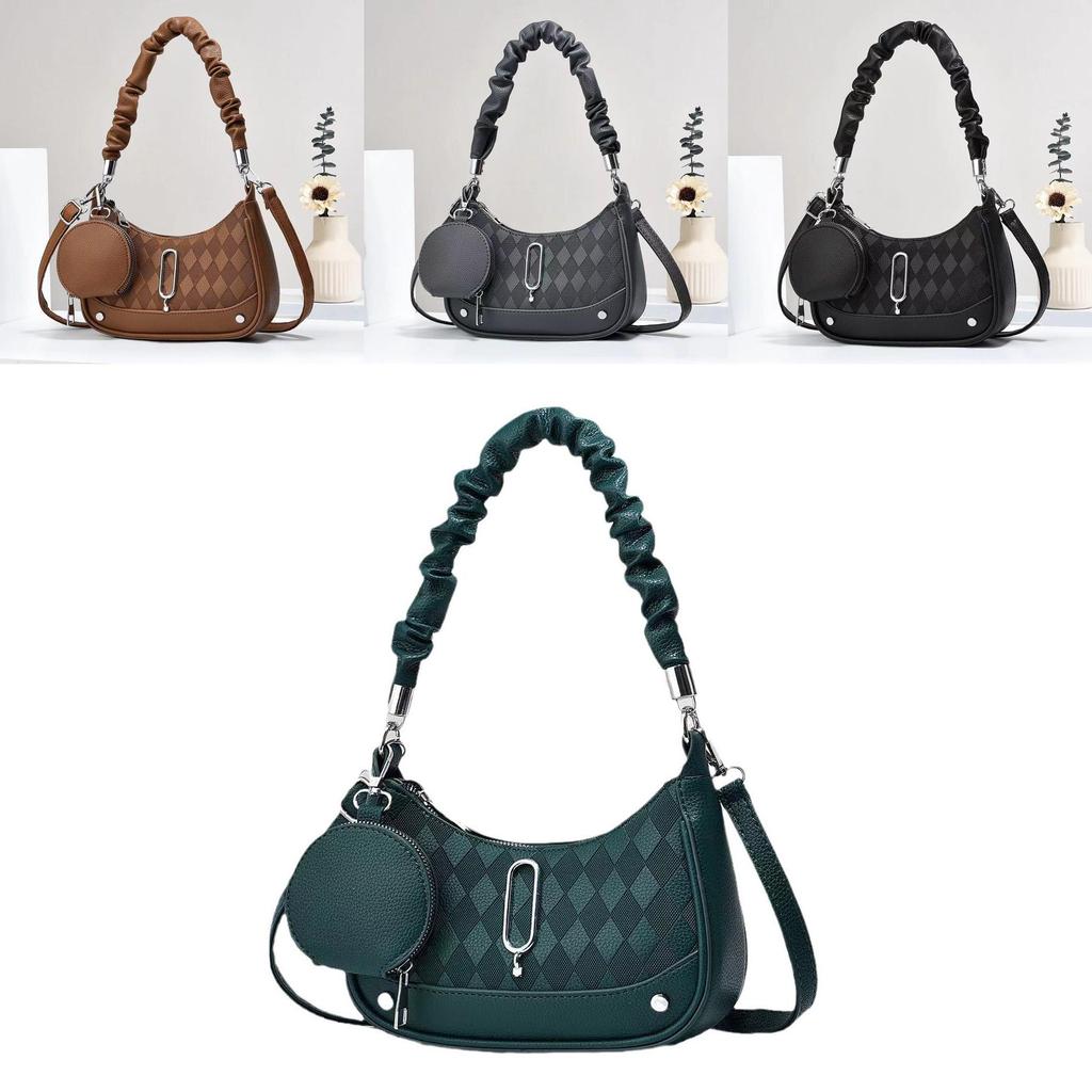 Stylish Black Grey Khaki Green Brown Womens Bag Trendy Minimalist Crossbody Purse For Everyday Use
