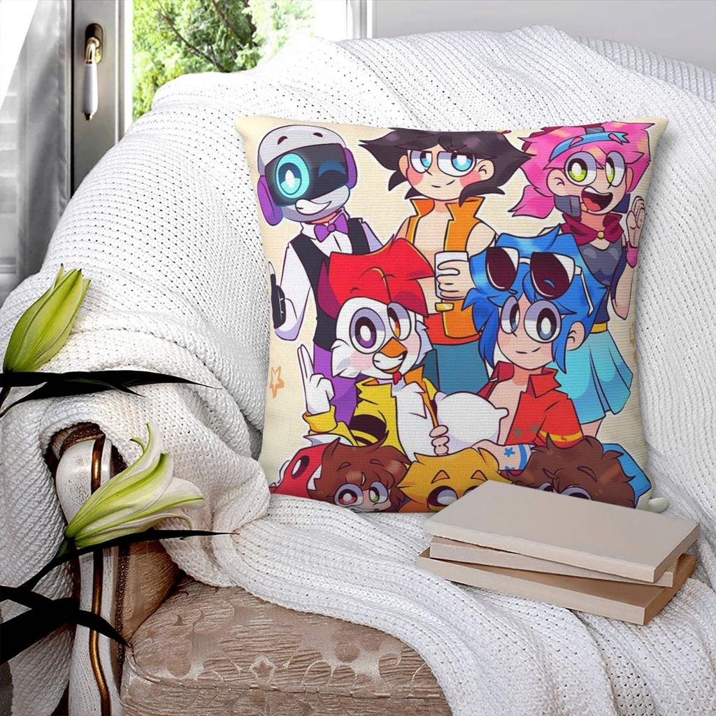 Compas Family Square Pillowcase Pillow Cover Polyester Cushion Zip Decorative Comfort Throw Pillow for Home Car