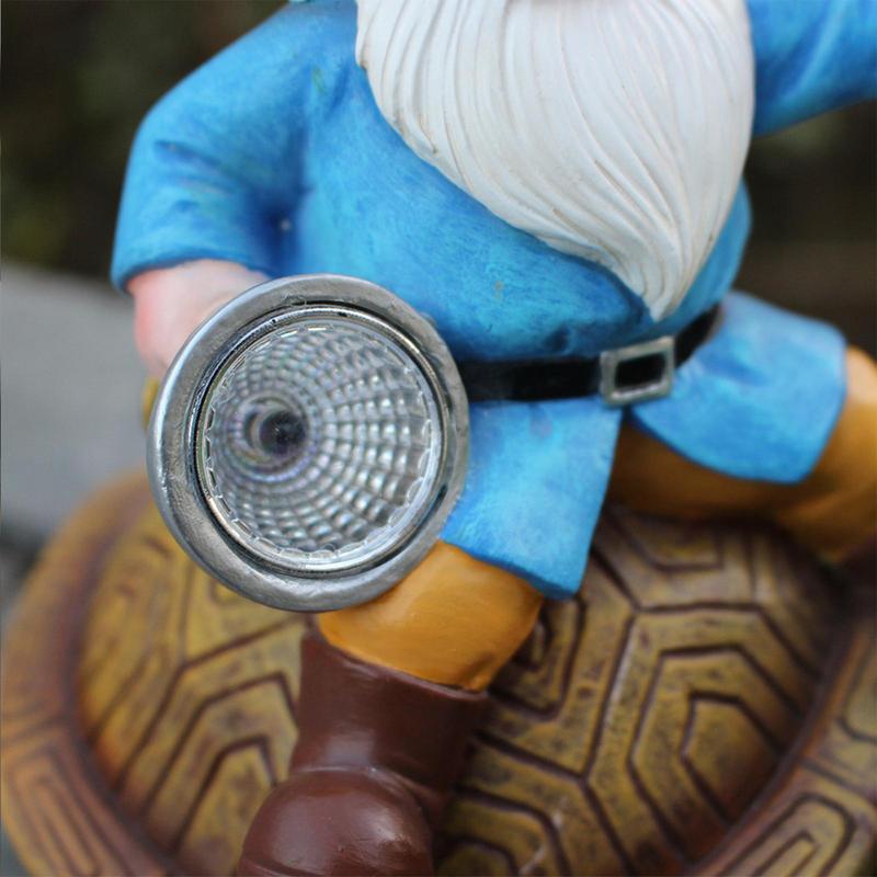 Садовый декор в виде черепахи, статуя черепахи с солнечным светом и гномом, водонепроницаемая скульптура черепахи, украшение газона для балкона, двора