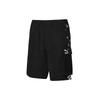 Awareness Cargo Woven Shorts With Fun Print Men Bottoms Black 532038-01