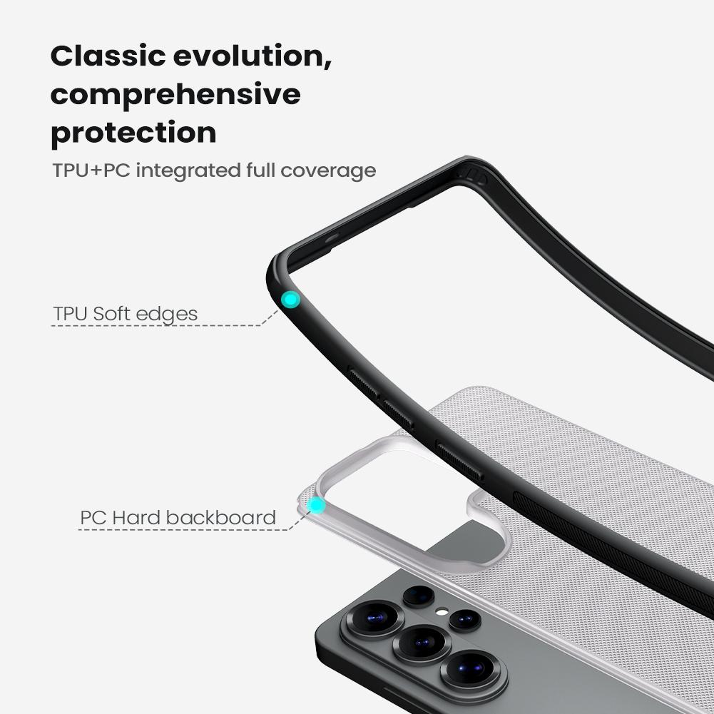 Чехол для телефона Samsung Galaxy S26 Ultra Plus Nillkin Super Frosted Shield Pro Жесткий корпус из ПК+ТПУ Ударопрочная задняя крышка