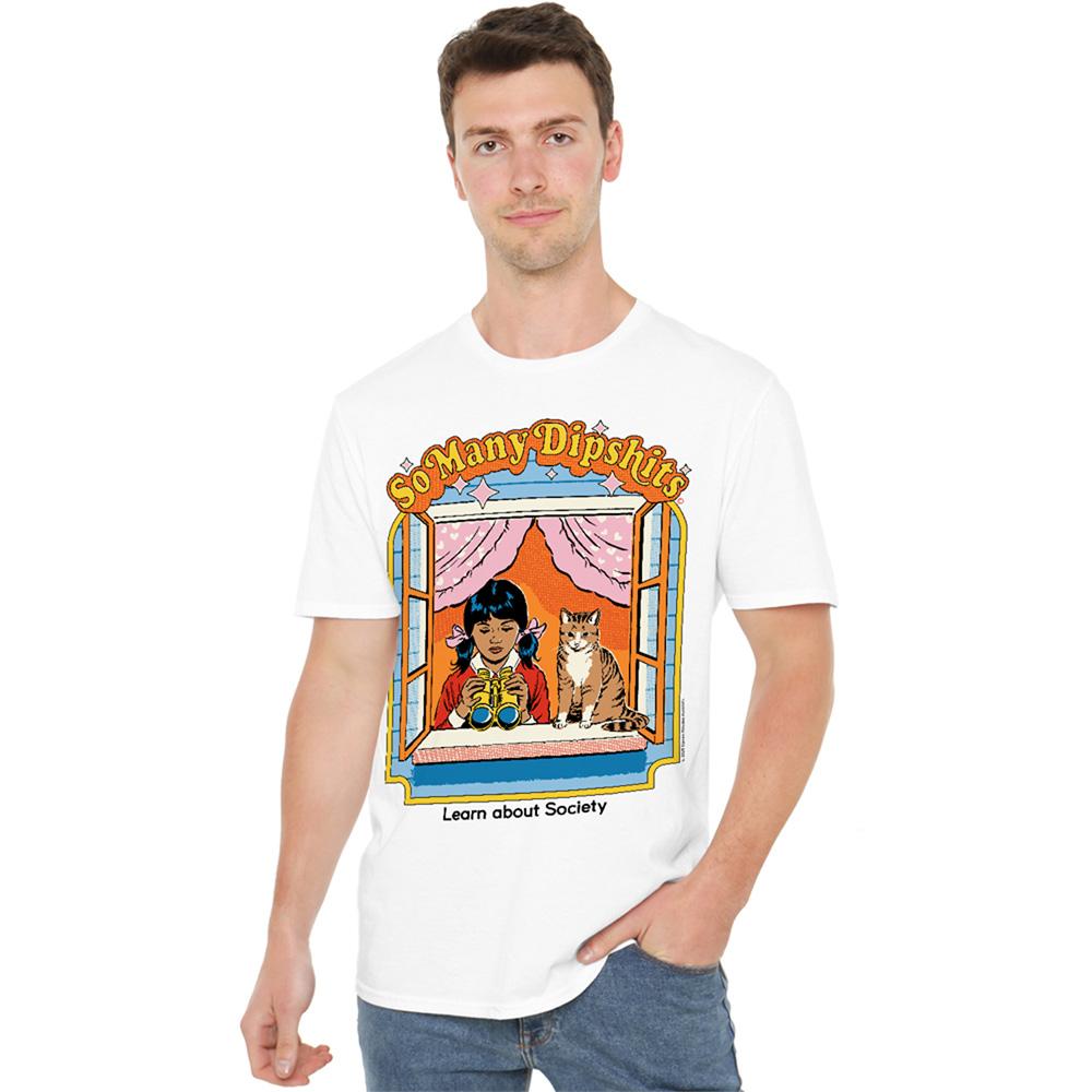Steven Rhodes Unisex Adult So Many Dipshits T-Shirt