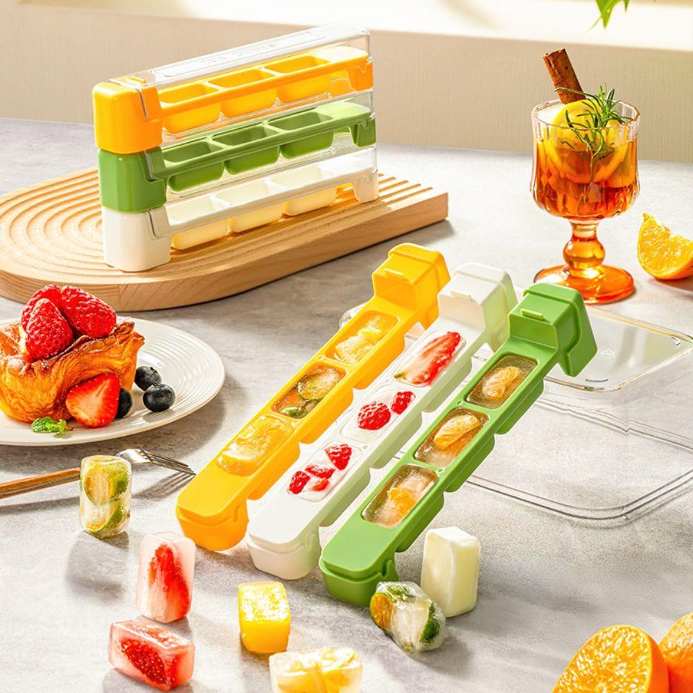 Easy to Pop Out Ice Cube Maker 3-Grids Ice Hockey Lattice Making Tool  for Sports and Water Bottles