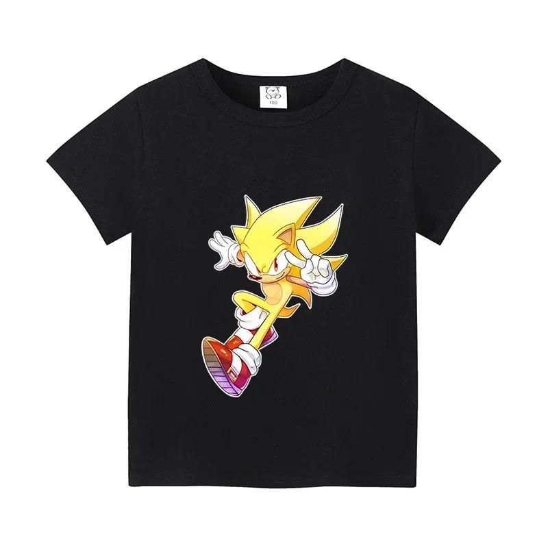 Sonics Tshirt Shortsleeved Clothing for Children Soft Cotton Casual Tshirt Tshirts for Children and Girls Tshirts Clothing