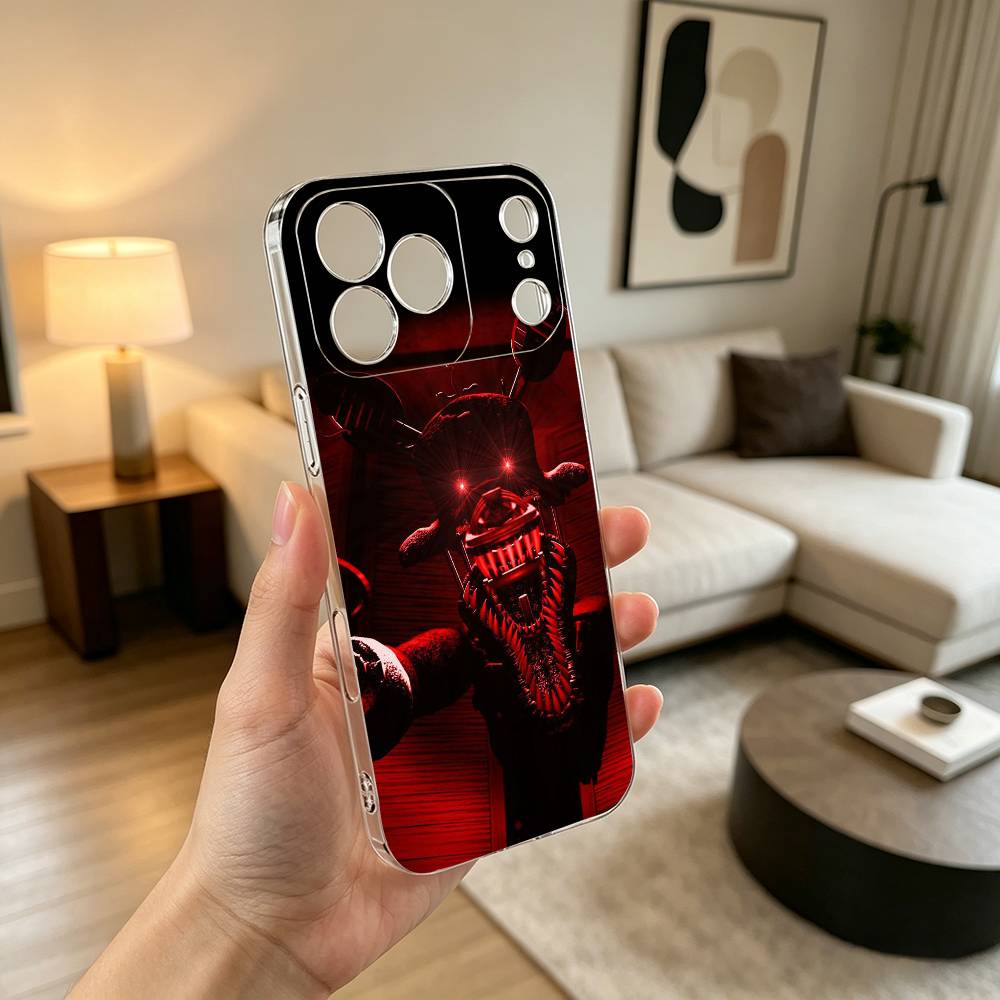 F-Five N-Nights  GAME Phone Case Transparent Silicone Soft For iPhone 17 16 15 14 13 12 11 Mini Pro Max Plus
