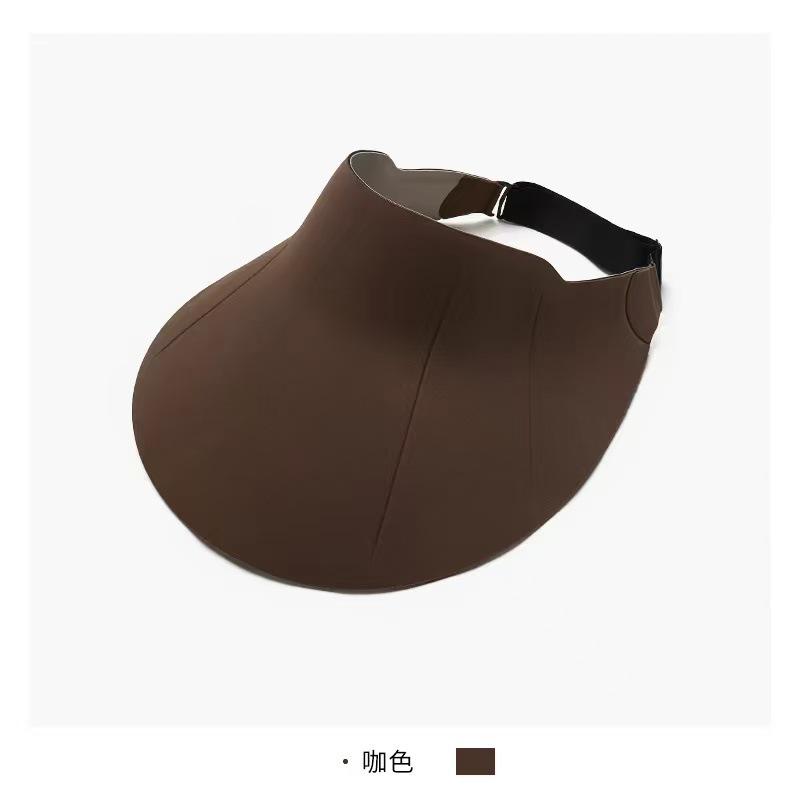 Traceless integrated sunscreen cap, extended brim, full face protection and breathability, outdoor anti-ultraviolet pressure glue empty top sun hat