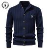 Унисекс Polo Ralph Lauren Новый Осенне-Зимний Унисекс Шерстяной Кардиган Высококачественный Повседневный Деловой Свитер Унисекс Вязаный Свитер