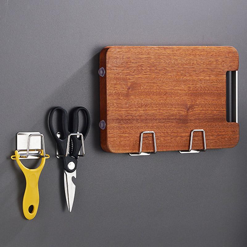 Держатель для кухонной раковины из нержавеющей стали, самоклеящаяся сушилка для слива, кухонные настенные крючки, органайзер для хранения аксессуаров