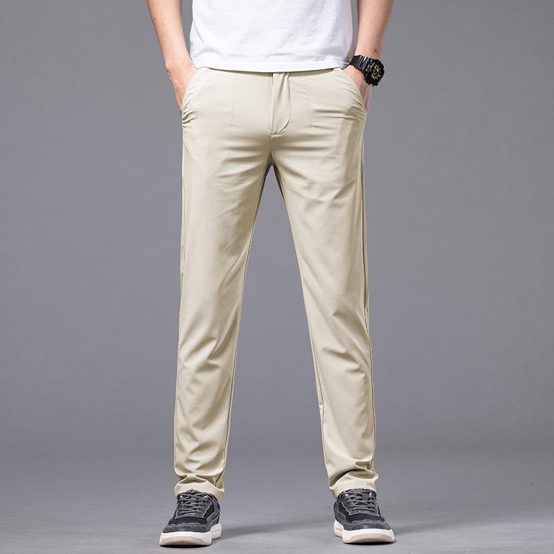 Мужские повседневные мягкие дышащие прямые брюки — свободные и удобные для бизнеса или отдыха