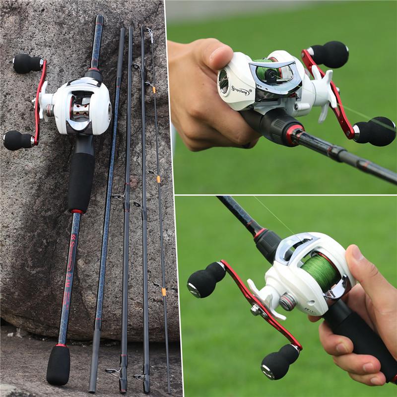 Набор удочек и катушек, литая удочка 1,8-2,4 м и комбинированная катушка 18 + 1bb, сумка с приманкой для ловли карпа
