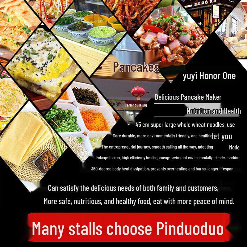 Electric Cast Iron Crepe & Pancake Griddle for Home Use