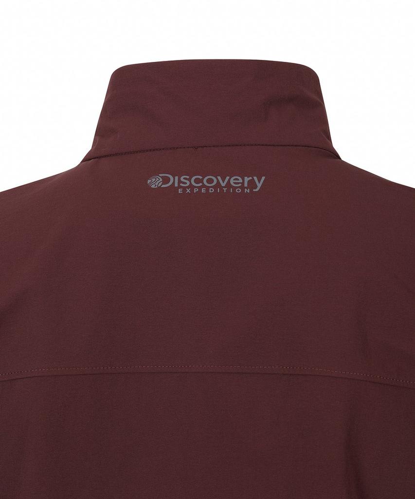 Мужская тканая тренировочная куртка Discovery Expedition с высоким воротником для активного отдыха (D/Вино)